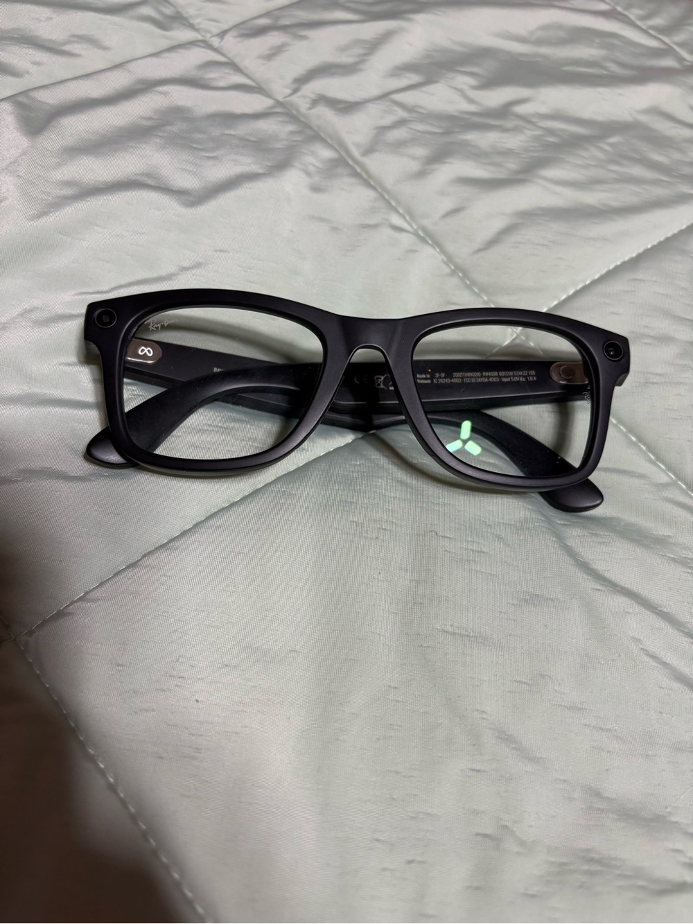 Ray-Ban Black Matte Rectangular Eyeglasses Mata smart